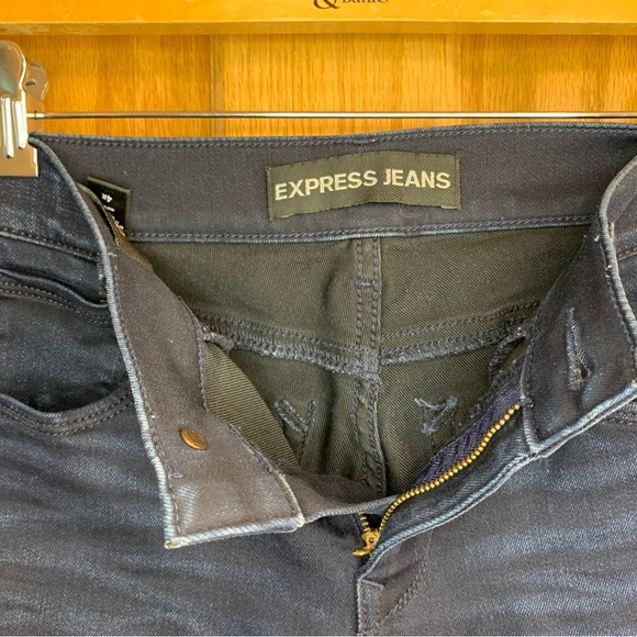 Express EXP Supersoft Legging Mid Rise - Stretchy Dark Blue - Size 4R 4 R Skinny - Picture 6 of 7